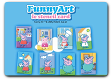 Stencil Cards Funny Art Peppa Pig